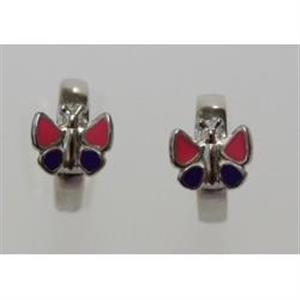 Juwelier Schell 163817 RG Creolen Schmetterling Pink/Lila 829808/3