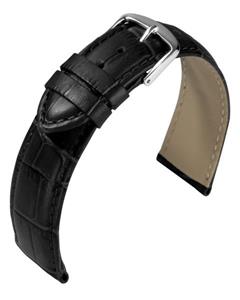Juwelier Schell 172608 Eulit Uhrenband Guinea Schwarz/Silber 8007620102