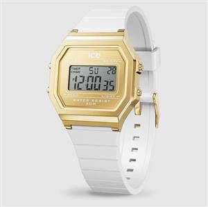 Juwelier Schell 173104 Ice Watch Armbanduhr Digit Retro Weiß/Gold Small 022049