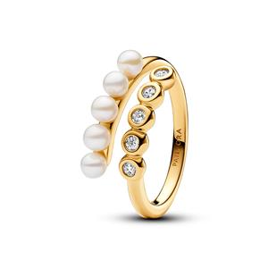 Juwelier Schell 173669 Pandora Offener Ring Perlen & Pavé 163146C01-54