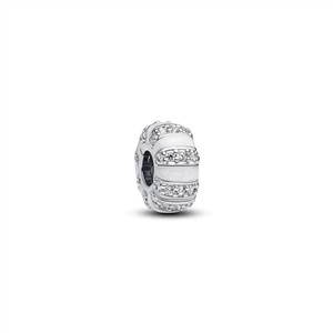 Juwelier Schell 177281 Pandora Moments Clip Pavé & Weiße Emaille 793785C01