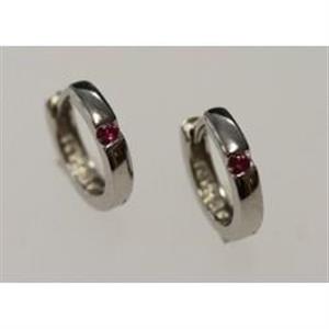 Juwelier Schell 146628 RG Scharniercreolen Rubinrot 109865/3