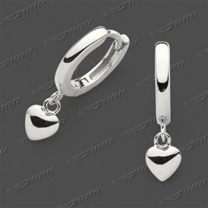 Juwelier Schell 171154 Jung Scharniercreolen mit Herzanhänger 15-0008