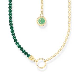 Juwelier Schell 172419 Thomas Sabo Charm Kette Malachit Gold KE2190-140-6-L45V