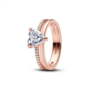Juwelier Schell 176878 Pandora Doppelring Funkelndes Herz 183100C01-54