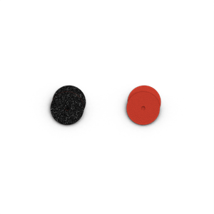 Juwelier Schell 165258 Les Georgettes Ledereinsatz Ohrringe 16mm Black Glitter & Soft Red 703218299CG000