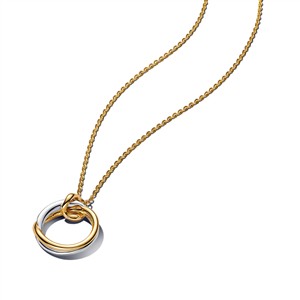 Juwelier Schell 177651 Pandora Kette mit Anhänger Organisch Bicolor 363882C00-45