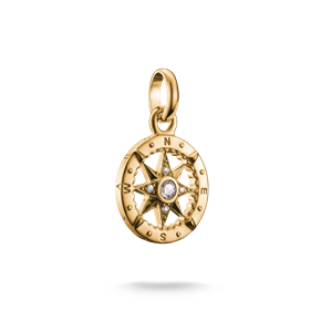 Juwelier Schell 177782 Thomas Sabo Charm Funkelnder goldener Kompass CC1261-414-14