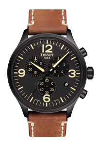 Juwelier Schell 151467 Tissot Armbanduhr Chrono XL Schwarz/Braun T1166173605700