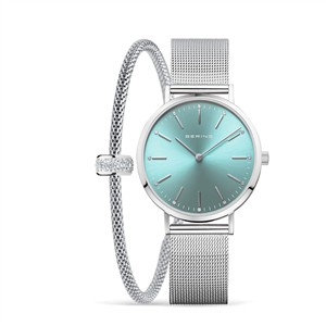Juwelier Schell 177954 Bering Armbanduhr & Armband Set | Classic | silber glänzend 14134-005-GWP