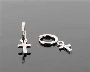 Juwelier Schell 178220 Wilhelm Müller Creolen mit Kreuzeinhänger 743082019
