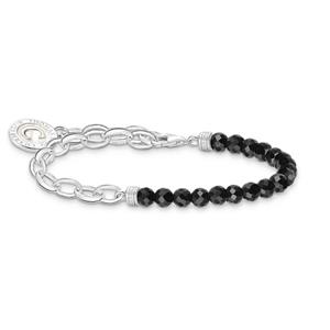 Juwelier Schell 172430 Thomas Sabo Charm Armband Obsidian Silber A2128-148-11-L19V
