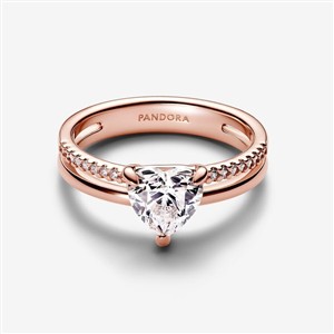Pandora Doppelring Funkelndes Herz – Bild 4