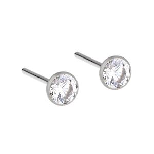 Juwelier Schell 152249 Ernstes Design Ohrstecker 4mm E461.WH