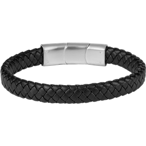 Juwelier Schell 167621 Jacques Lemans Lederarmband Schwarz S-B123A