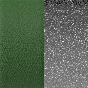 Juwelier Schell 168554 Les Georgettes Ledereinsatz Ohrringe 16mm Absinth & Silberschwarz 703218299E7000