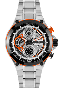 Juwelier Schell 170763 Jacques Lemans Armbanduhr Manchester Silber/Orange 1-2150E
