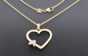 Juwelier Schell 171777 Wilhelm Müller Kette mit Anhänger Herz 245332119