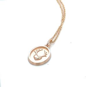 Juwelier Schell 176678 Cuckoowelen mini Anhänger Herzgeweih rosèvergoldet 172873 R