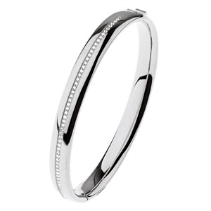 Juwelier Schell 177360 Ernstes Design Armreif Funkelnde Linie Poliert Mittel A653.MI
