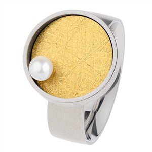 Juwelier Schell 177382 Ernstes Design Ring Rund mit Perle R781.54
