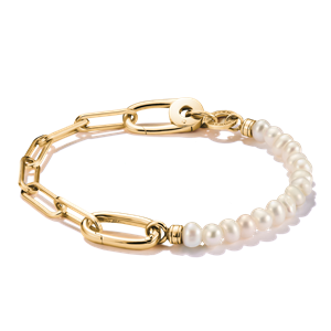 Juwelier Schell 177734 Thomas Sabo Charm Armband Paperclip & Perlen mit einem Connect-Link C1209-430-14-L17