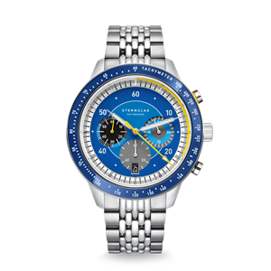 Juwelier Schell 177962 Sternglas Armbanduhr Tachymeter 2.0 Dunkelblau/Silber S01-TM06-ME14