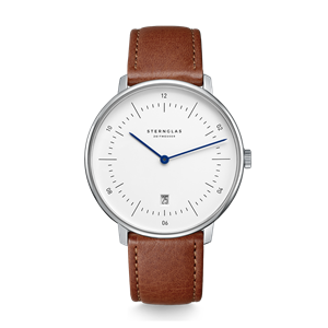 Juwelier Schell 177965 Sternglas Armbanduhr Naos XL Weiß/Silber/Braun S01-NX01-MO02