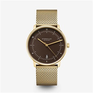 Juwelier Schell 177952 Sternglas Armbanduhr Naos Edition Heritage Dunkelbraun/Gold S01-NAE21-MI05