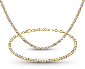 Juwelier Schell 178504 Jacques Lemans Set Tennisarmband & Tenniskette SE-205B-SET