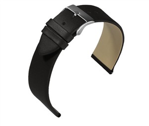 Juwelier Schell 157800 Eulit Uhrenband Nappa Schwarz/Silber 341620102