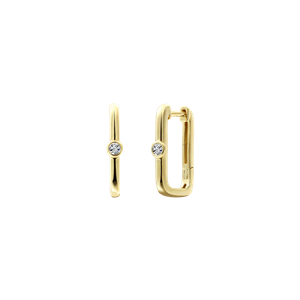 Juwelier Schell 178715 Xenox Creolen Eckig mit Stein XS91885G