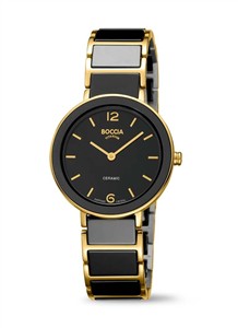 Juwelier Schell 179300 Boccia Armbanduhr Schwarz/Gold 3311-04
