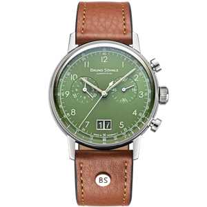 Juwelier Schell 179309 Bruno Söhnle Armbanduhr Bergamo Chronograph Grün/Braun 17-13237-431