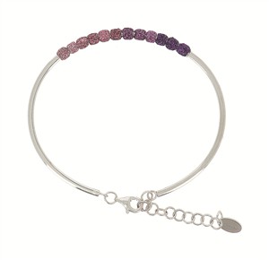 Juwelier Schell 176722 Pesavento Armband Shiny Silver Rainbow Rosa Viola WPSCB183