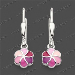 Juwelier Schell 177323 Jung Ohrhänger Blüte Rosa/Pink/Lila 13-0049-4