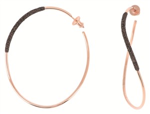 Juwelier Schell 178678 Pesavento Creolen Shiny Rosé + Polvere Marrone WPLVO1183