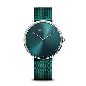Juwelier Schell 163311 Bering Armbanduhr Ultra Slim Dunkelgrün/Silber 15739-808