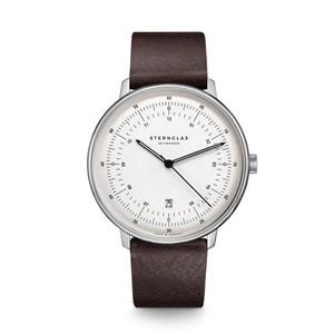 Juwelier Schell 177229 Sternglas Armbanduhr Hamburg Silber/Mokka S01-HH10-VI11