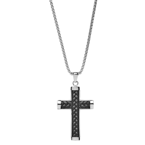 Juwelier Schell 177547 Xenox Kette mit Anhänger Kreuz Geflochten X4123