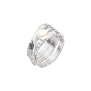 Juwelier Schell 178480 Tezer Ring Gebändert mit Perle RY.930P