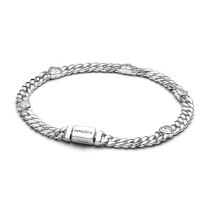 Juwelier Schell 179350 Pandora Panzerkettenarmband mit Herzen 594226C01-18