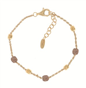 Juwelier Schell 178665 Pesavento Armband Shiny Gelbgold + Polvere Giallo Nardò WPSCB382