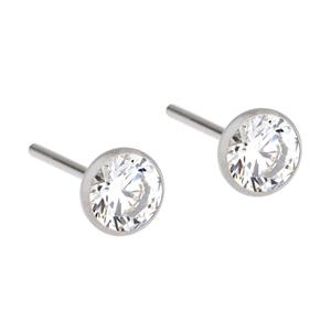 Juwelier Schell 152252 Ernstes Design Ohrstecker 5mm E464.WH