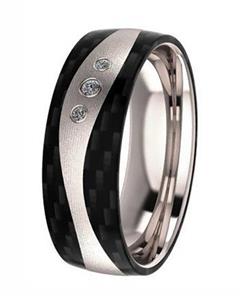 Juwelier Schell 151036 Linder Ring Carbon/Edelstahl 1CS/0801-08/70013