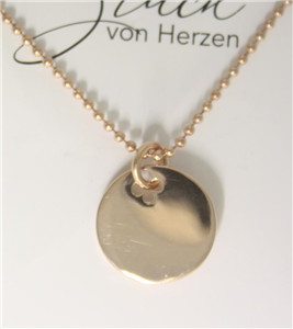 Juwelier Schell 160526 Beka&Bell Kette Gravurplatte Kreis 3784R