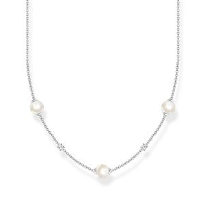 Juwelier Schell 165158 Thomas Sabo Kette Perle mit weißen Steinen KE2120-167-14-L45V