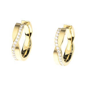 Juwelier Schell 176541 Ernstes Design Scharniercreolen Überkreuzt E718