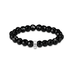 Juwelier Schell 177164 Thomas Sabo Charm Armband Schwarzer Obsidian X0292-023-11-L17