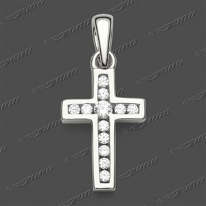 Juwelier Schell 177319 Jung Anhänger Kreuz Pavé 53-0171